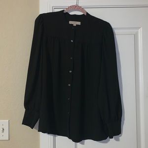 Loft Black Longsleeve Top-Large